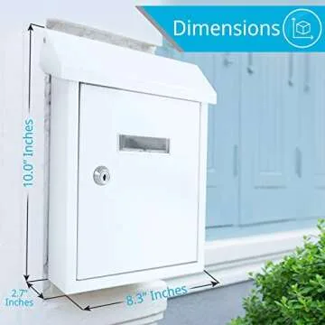 Weatherproof Wall Mount Locking Mailbox for Secure Mail Collection
