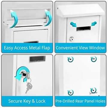 Secure Weatherproof Locking Mailbox for Home & Business