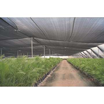 Agfabric 6.5 X 20ft 30% Sun Shade Sun Shade Fabric Sunblock Shade Cloth Cover with Clips for Plants, Black