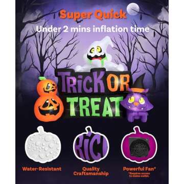 Holidayana 9ft Halloween Inflatables Perfect for Outdoor Decor