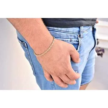 Handmade Gold Plated Cuff Chain Bracelet - Perfect Gift