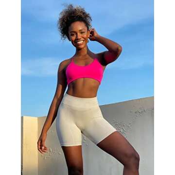 FRESOUGHT Workout Shorts Womens High Waisted Active Gym Yoga Running Shorts Essentials Grey M