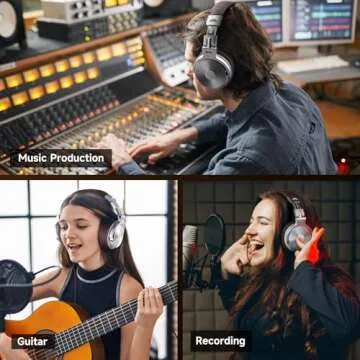 OneOdio Pro-30 Over Ear Headphone, Wired Premium Stereo Sound Headsets with 50mm Driver, Foldable Comfortable Headphones with Protein Earmuffs and Shareport for Recording Monitoring Podcast PC