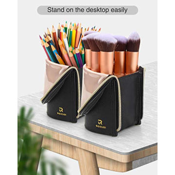 Compact Makeup Brush Case for Travel and Storage