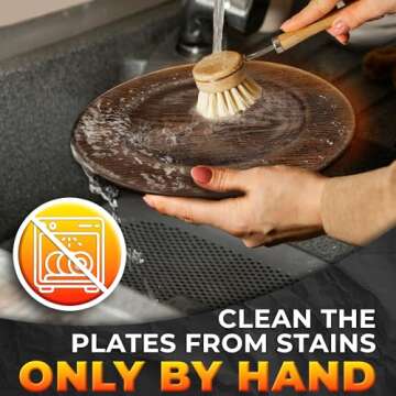 BURIUS 13'' Round Plastic Wood Charger Plates Set of 4 Chargers In Bulk Rustic Wood Round Table Charger Wedding Party Chargers Plate Set for 4-13 inch Charger Plates Charger Wedding Table Decor