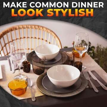 BURIUS 13'' Round Plastic Wood Charger Plates Set of 4 Chargers In Bulk Rustic Wood Round Table Charger Wedding Party Chargers Plate Set for 4-13 inch Charger Plates Charger Wedding Table Decor