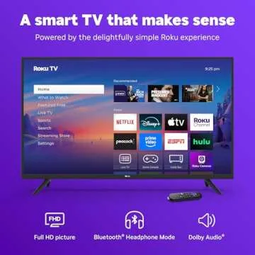 Roku Smart TV 2025 40-Inch 1080p with Voice Remote