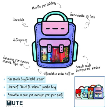 20 Pack Colorful Goodie Bags for Kids Birthday Parties