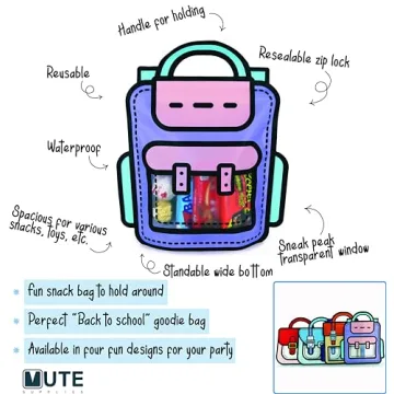 20 Pack Colorful Goodie Bags for Kids Birthday Parties