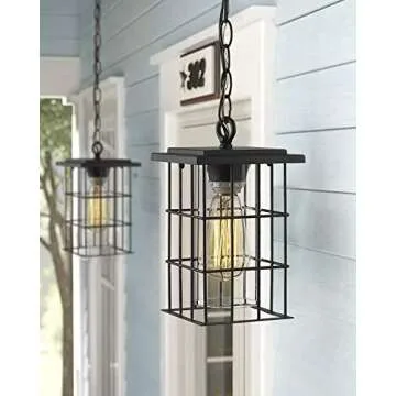 Zeyu 1-Light Exterior Pendant Light - Farmhouse Style