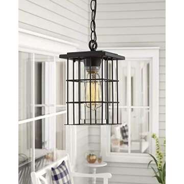 Zeyu 1-Light Exterior Pendant Light - Farmhouse Style