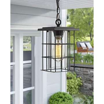 Zeyu 1-Light Exterior Pendant Light - Farmhouse Style