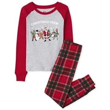 The Children's Place,Family Matching Christmas Holiday Pajamas Sets, Snug Fit 100% Cotton, Adult, Bi...