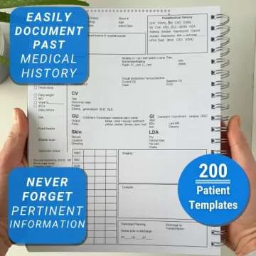 Portage ProNurse Report Spiral Notebook – 200 Patient Templates, 8.5"x11",Essential For Nurses, Makes Shift Reporting A Breeeze, 100 Sheets