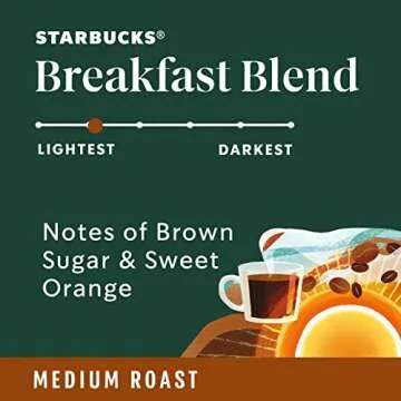 Starbucks Breakfast Blend K-Cup Pods for Keurig Brewers