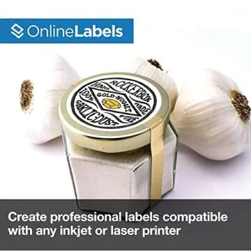 2" Round Labels - Permanent Adhesive, White Matte - Great for Candle and Jar Lids, Products, Favor Labels - Pack of 2,000 Circle Stickers, 100 Sheets - Inkjet/Laser Printers, OL5375WX, OnlineLabels