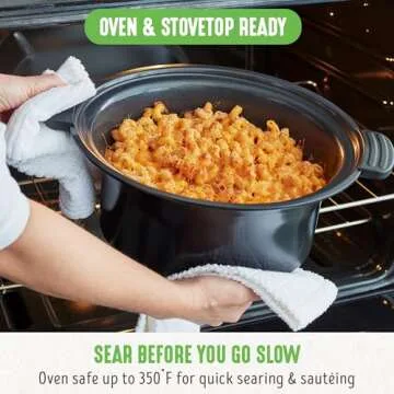 GreenLife 6 Quart Slow Cooker, Healthy Ceramic Nonstick