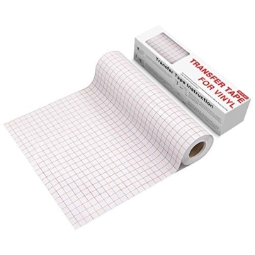 Premium 12x50 FT Clear Vinyl Transfer Tape with Grid for Flawless Crafting