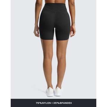 Aoxjox Women’s Trinity Workout Biker Shorts for Gym Use