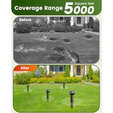 Solar Ultrasonic Mole & Snake Repellent for Lawn 4 Pack