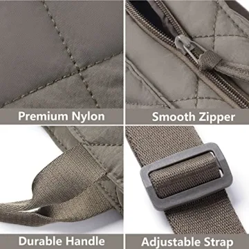 Quilted Tote Bag for Women Puffer Hobo Handbag Lightweight Quilted Padding Shoulder Bag Nylon Padded Crossbody Bag Zip Closure