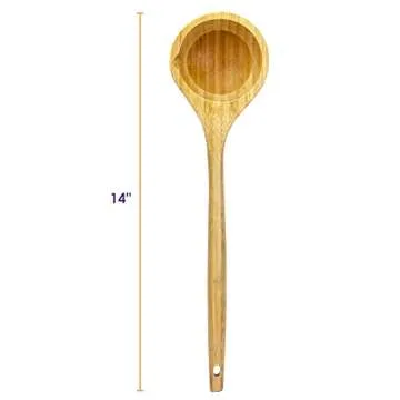 Sustainable Bamboo Soup Ladle for Eco-Friendly Cooking