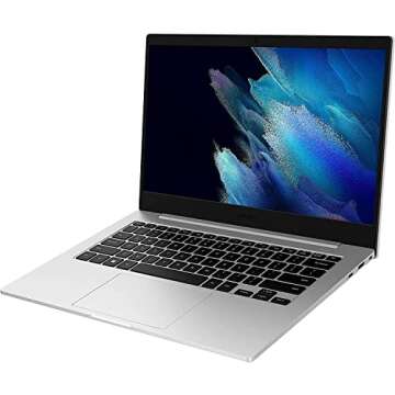 SAMSUNG Galaxy Book Go Laptop PC Computer Qualcomm 7C Pro 4GB Memory 128GB eUFS Storage 18-Hour Battery Compact Light Shockproof WFH Ready WiFi 5, Silver