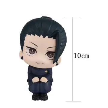 QAHEART 6PCS JJK Figure Geto Suguru Look Up Figure, 10cm Anime Action Figure Model Statue Cake Topper Decoration Handmade Collectible Gifts for Fans