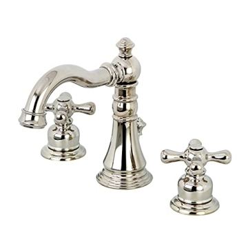 Kingston Brass FSC1979AX American Classic Widespread Bathroom Faucet, 11 x 6 x 5.19, Polished Nickel