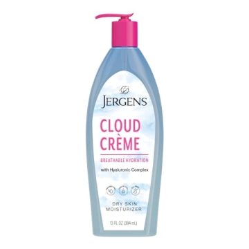 Jergens Cloud Creme Breathable Body Lotion - Fast-Absorbing Hydrating Moisturizer with Hyaluronic Co...