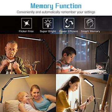 TROPICALTREE LED Desk Lamp 10 Brightness 3 Color Modes