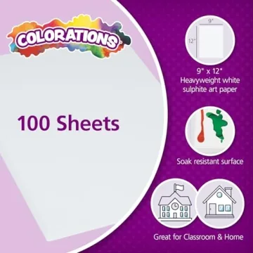 Colorations Art Paper, 9" x 12" for Crafts & Painting