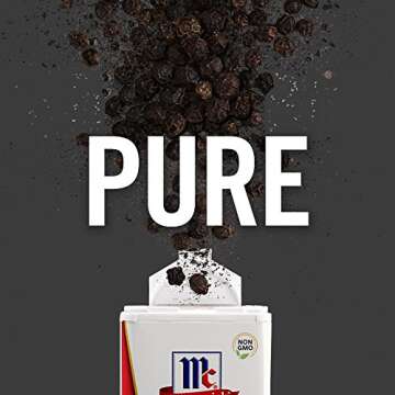 McCormick Organic Whole Black Peppercorns, 13.75 oz