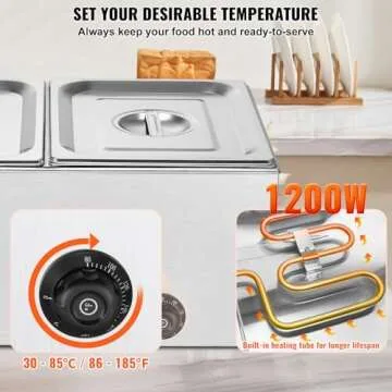 VEVOR 24 Qt Food Warmer for Buffets and Catering