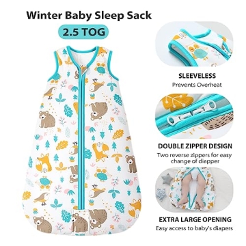 Mosebears Sleep Sack Baby Blanket 2.5 TOG Winter Wear