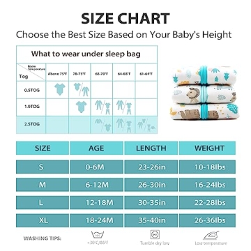 Mosebears Sleep Sack Baby Blanket 2.5 TOG Winter Wear