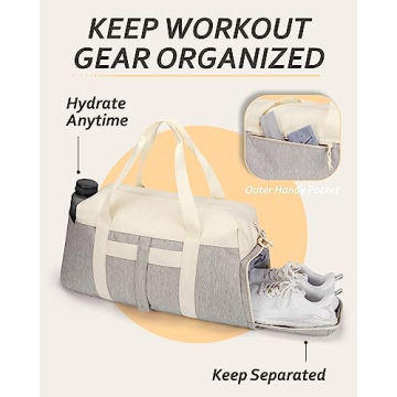 BAGSMART Foldable Gym Bag - Lightweight Travel Duffel