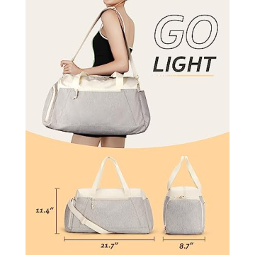 BAGSMART Foldable Gym Bag - Lightweight Travel Duffel