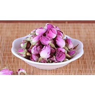 TooGet Fragrant Natural Pink Rose Buds Rose Petals Organic Dried Rosa Damascena Wholesale, Culinary Food Grade - 2 OZ