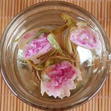 TooGet Fragrant Natural Pink Rose Buds Rose Petals Organic Dried Rosa Damascena Wholesale, Culinary Food Grade - 2 OZ