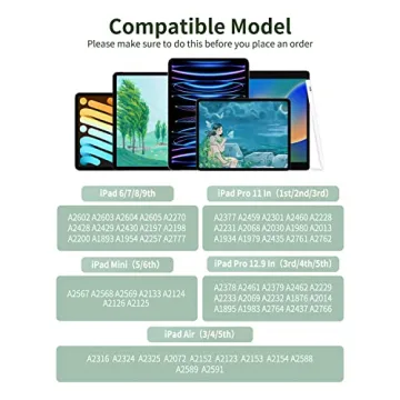 Premium White Stylus for iPad 2024 Magnetic Universal Nib