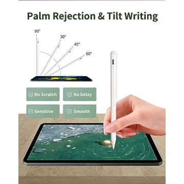 Premium White Stylus for iPad 2024 Magnetic Universal Nib
