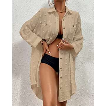 Bsubseach Women's Trendy Beach Coverup Blouse Comfortable Design