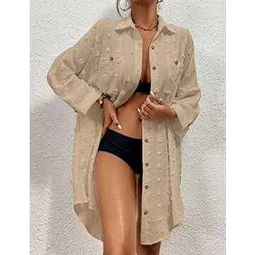 Bsubseach Women's Trendy Beach Coverup Blouse Comfortable Design