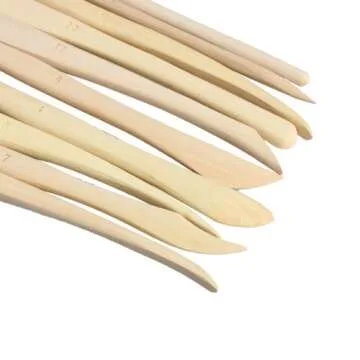 Vktech 10PCS Wooden Clay Sculpture Knife Set for Artists