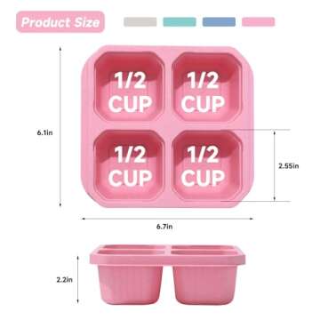 ANABIUP 4 Pack Snack Containers 4-Compartment Meal Prep Containers Reusable, Snack box Container for...