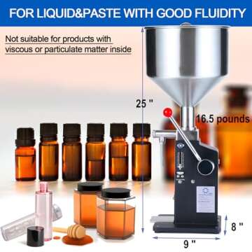 Sumeve Manual Filling Machine Filling 5-55ml Bottler Filler For Liquid and Paste A03 Pro With CE Cer...