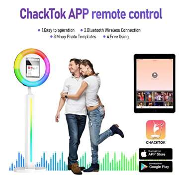 HARZHI Portable Photo Booth Compatible with Ipad 12.9in 10.9in 10.2in,for Ipad Photo Booth Shell Stand Stand Provide Chacktok PhotoBooth Software for Party and Wedding, Flight Case