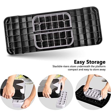 GYMMAGE Adjustable Aerobic Stepper for Home Workouts