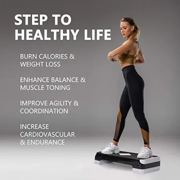 GYMMAGE Adjustable Aerobic Stepper for Home Workouts